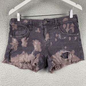 Free People Womens Jean shorts Size‎ 26 Distressed frayed 32” Waist 10” Rise
